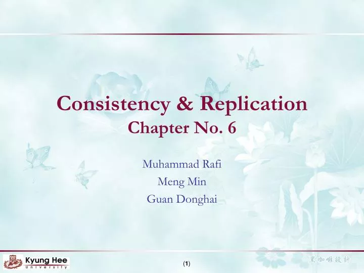 consistency replication chapter no 6