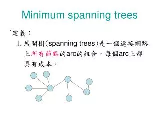 minimum spanning trees