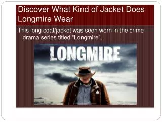 Longmire Wearing Coat For Men