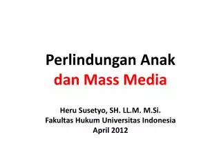 perlindungan anak dan mass media