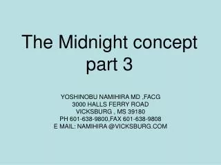 The Midnight concept part 3