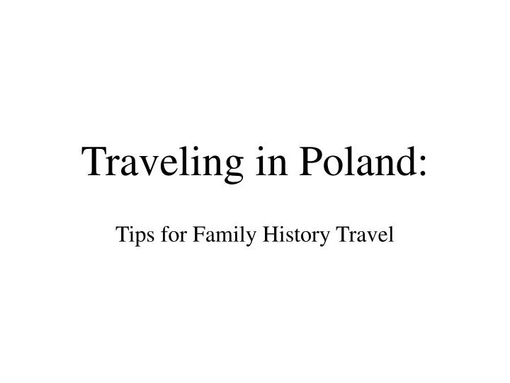 traveling in poland