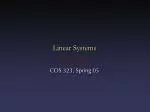 Linear Systems - slide 1