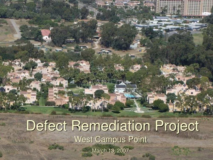 defect remediation project