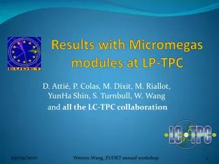 Results with Micromegas modules at LP-TPC