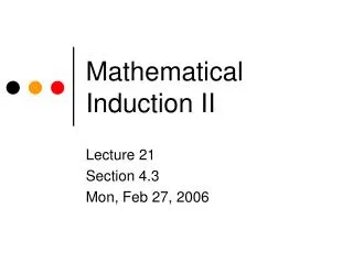 Mathematical Induction II