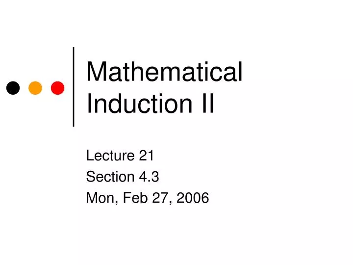 mathematical induction ii