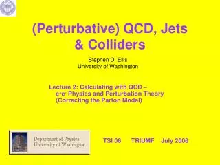 (Perturbative) QCD, Jets &amp; Colliders