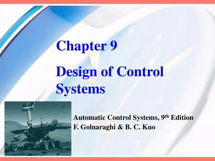 chapter 9 design of control systems