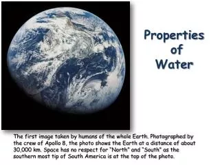 Properties of Water