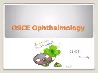 OSCE Ophthalmology