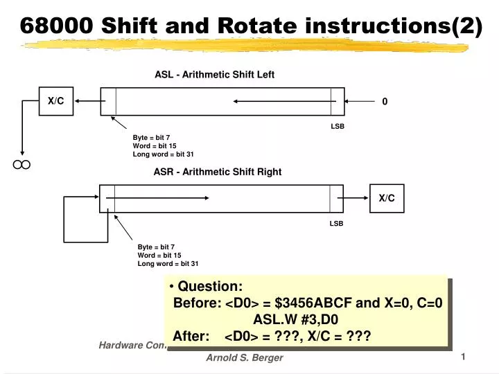 68000 shift and rotate instructions 2