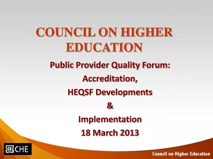 council on higher education