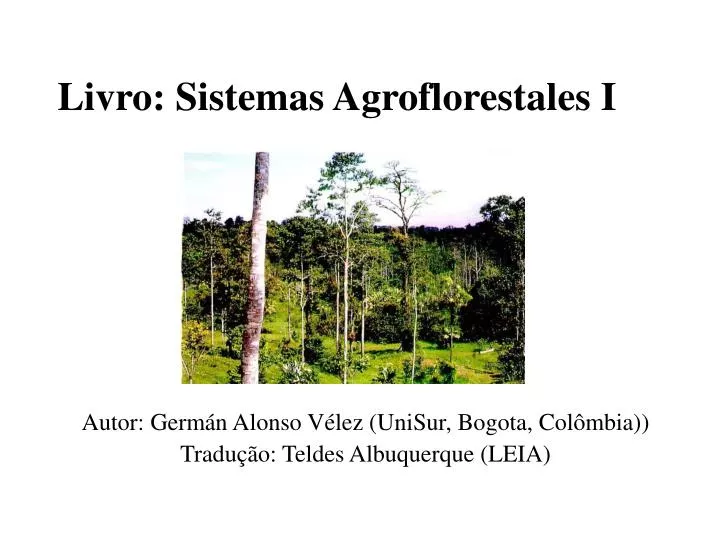 livro sistemas agroflorestales i