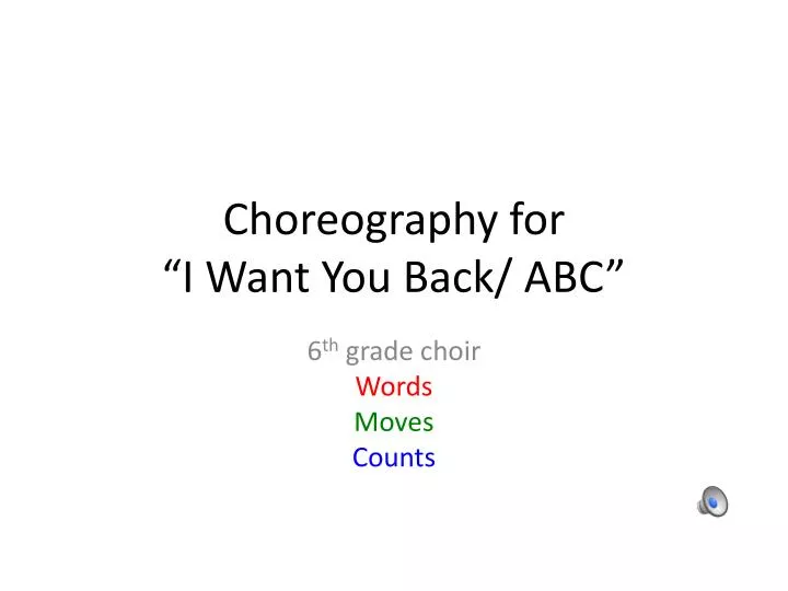 choreography for i want you back abc