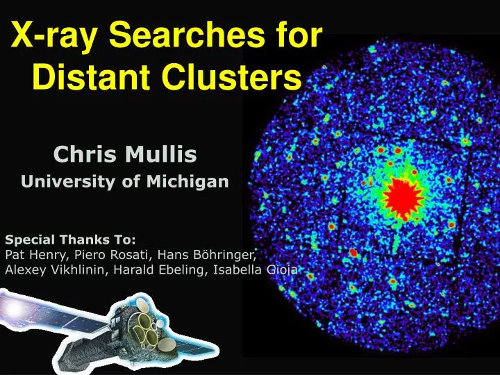 x ray searches for distant clusters