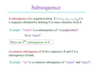Subsequence