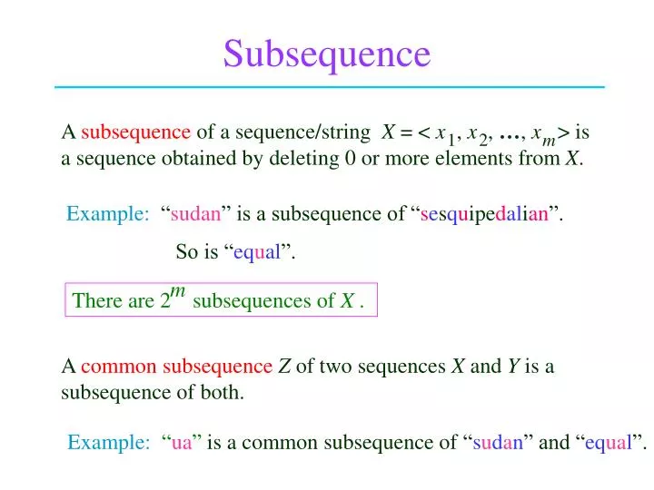 subsequence