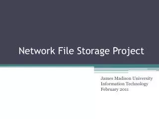 Network File Storage Project