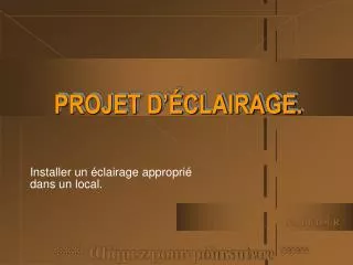 projet d clairage