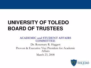 UNIVERSITY OF TOLEDO BOARD OF TRUSTEES