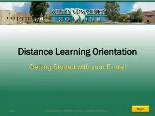 Distance Learning Orientation
