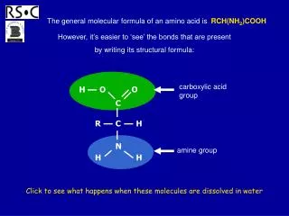 The general molecular formula of an amino acid is