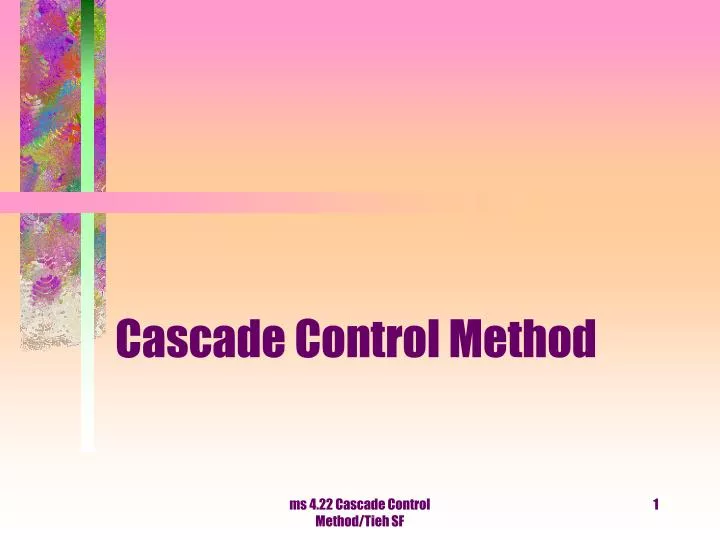 cascade control method