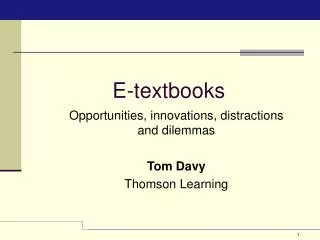 E-textbooks