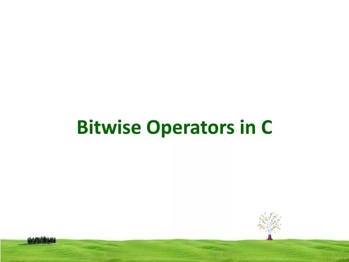 bitwise operators in c