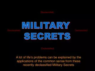 MILITARY SECRETS