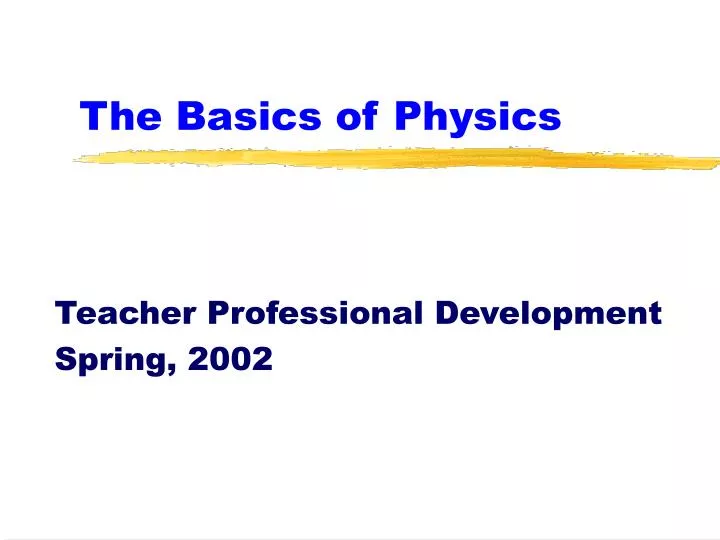 the basics of physics