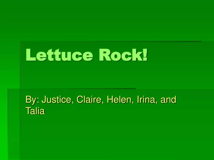 lettuce rock