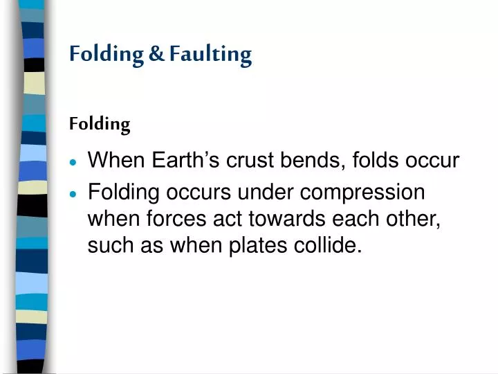 folding faulting