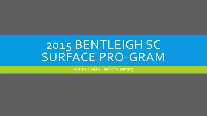 2015 bentleigh sc surface pro gram