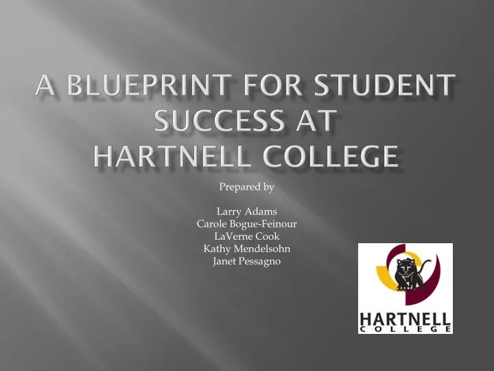 a blueprint for student success at hartnell college