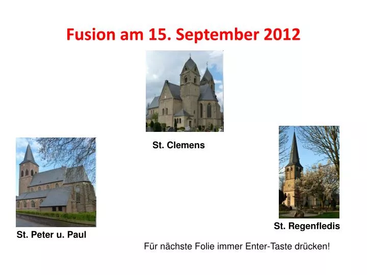 fusion am 15 september 2012