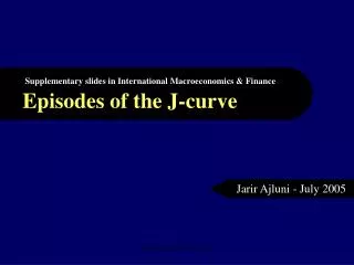 Episodes of the J-curve