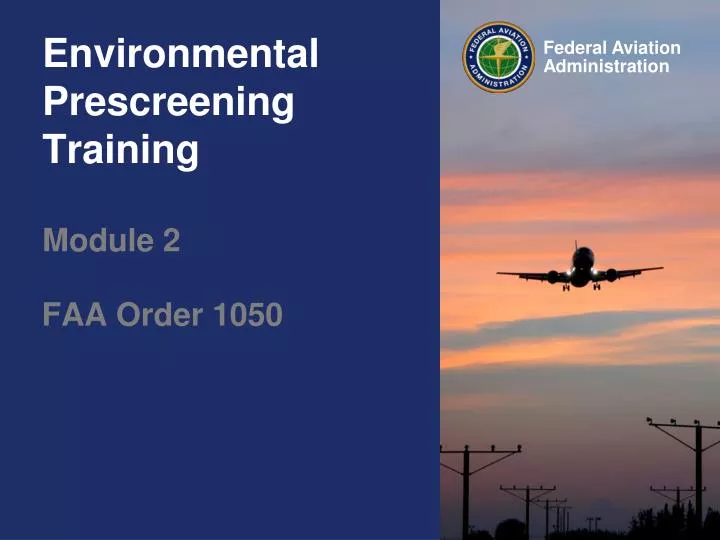 environmental prescreening training module 2