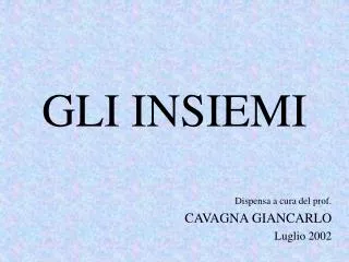 gli insiemi