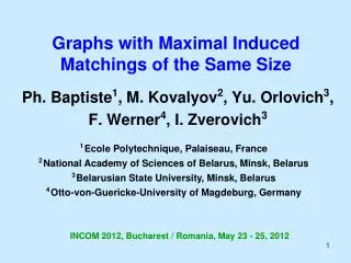 Graphs with Maximal Induced Matchings of the Same Size