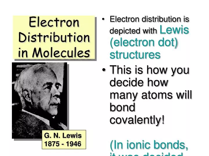 electron distribution in molecules