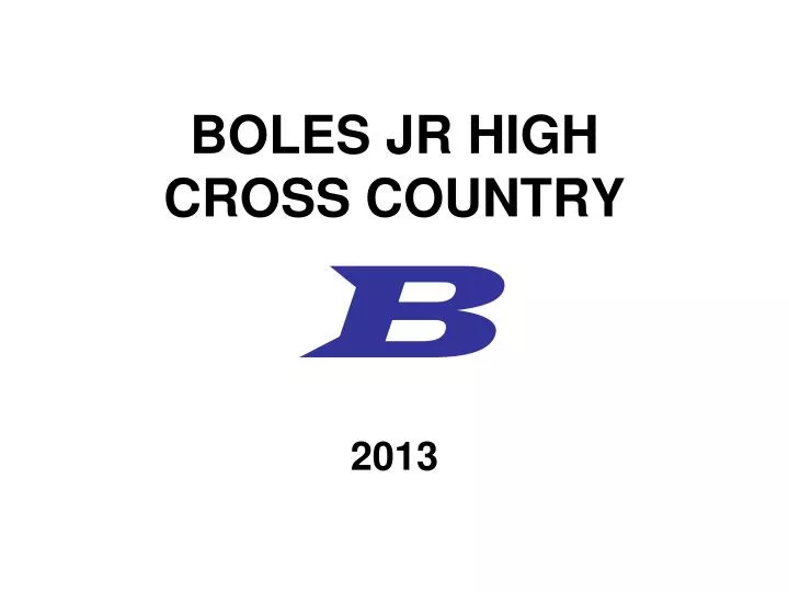boles jr high cross country b