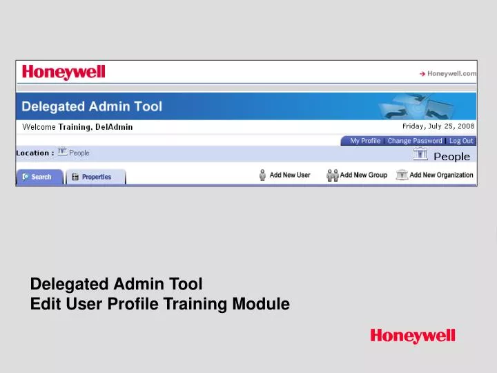 delegated admin tool edit user profile training module