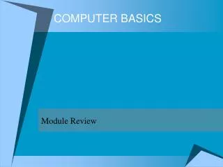 COMPUTER BASICS