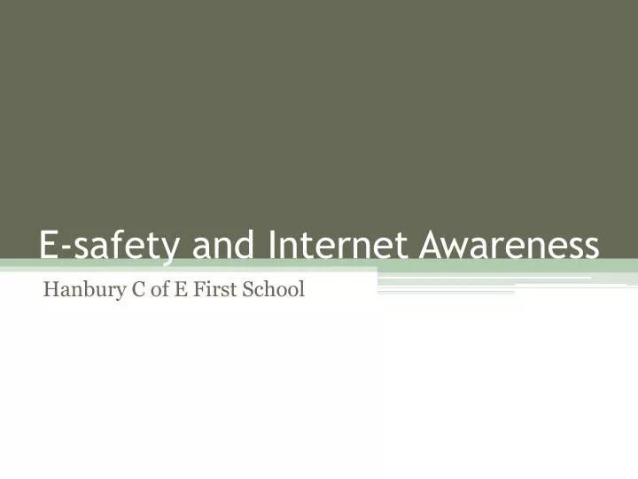 e safety and internet awareness