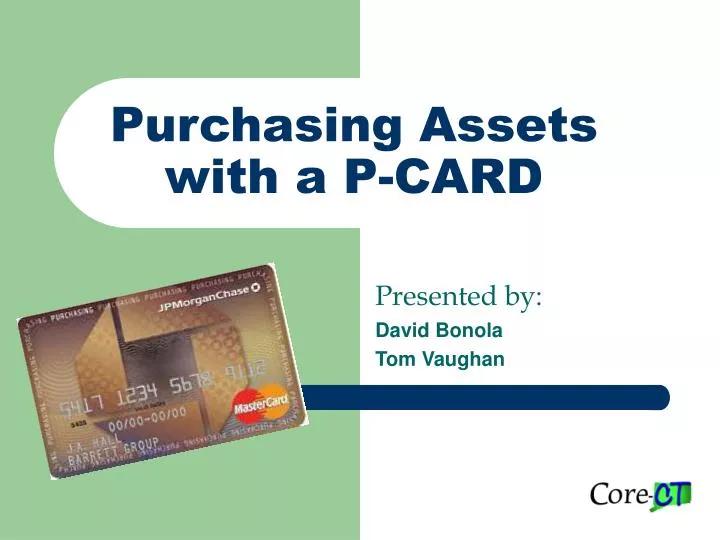 purchasing assets with a p card