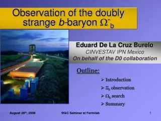 Observation of the doubly strange b- baryon ? - b