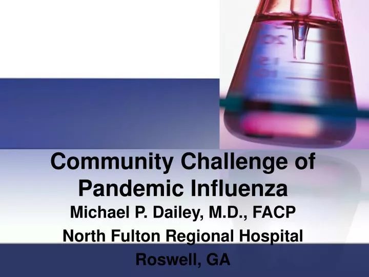 community challenge of pandemic influenza