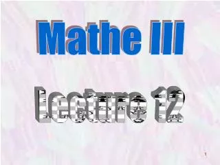 Mathe III